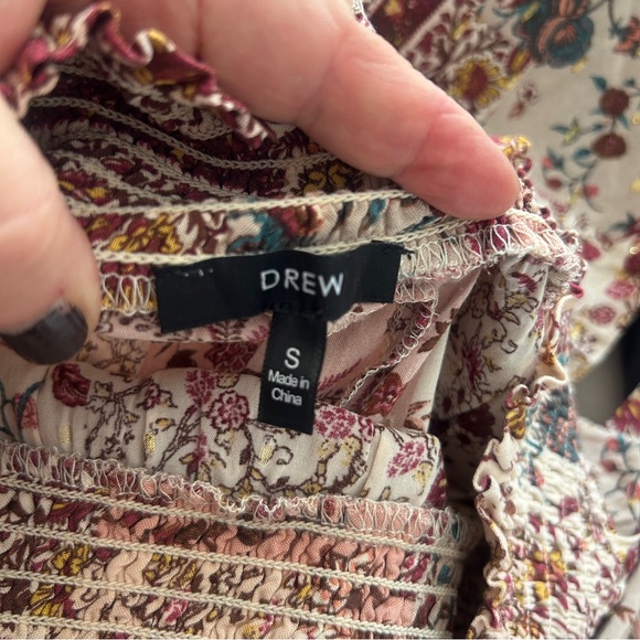 Drew Anthropologie Festival Pants Patchwork Metallic Wide Leg Women's Size Small - Picture 4 of 14